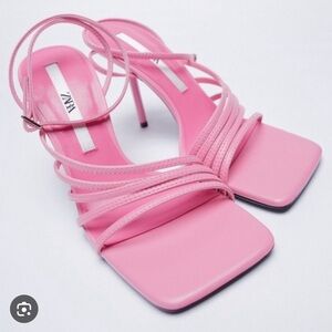 Zara Pink Mule Heels